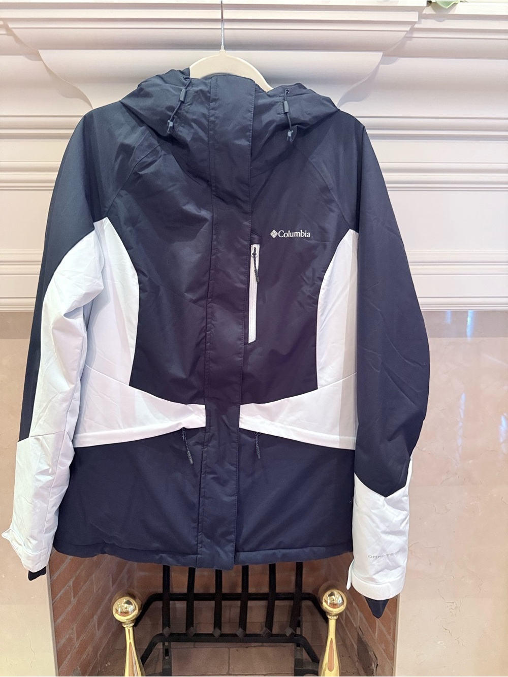 Columbia Alpine Diva Diva II Women's Insulated Ski Jacket Navy White Size L
